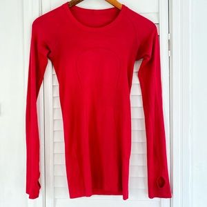 Red lululemon Long sleeve